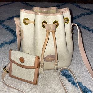Vintage Dooney and Bourke Bucket bag ivory bone